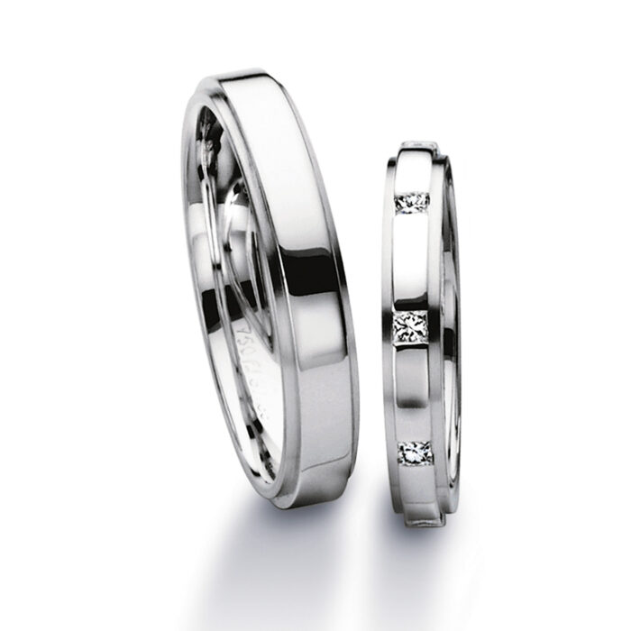 Furrer Jacot Ring Pair 750 WG | 9 Prinzess-Diamonds