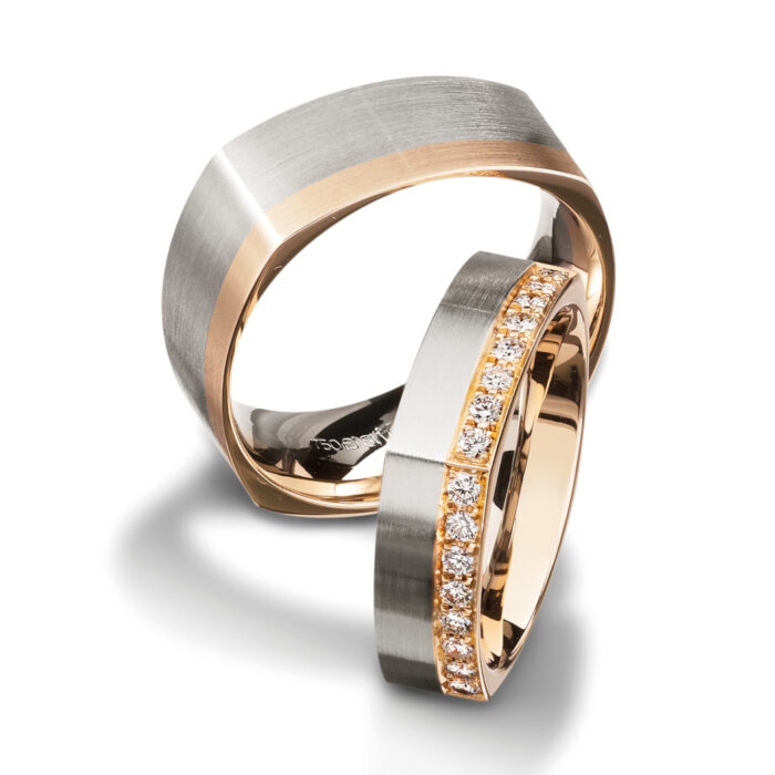Furrer Jacot Ring pair 750 WG/RG | 32 Brillants
