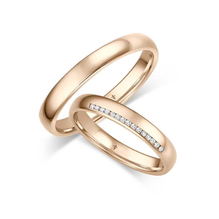 Giloy pair of rings Ella | 750 Rosè | 15 diamonds