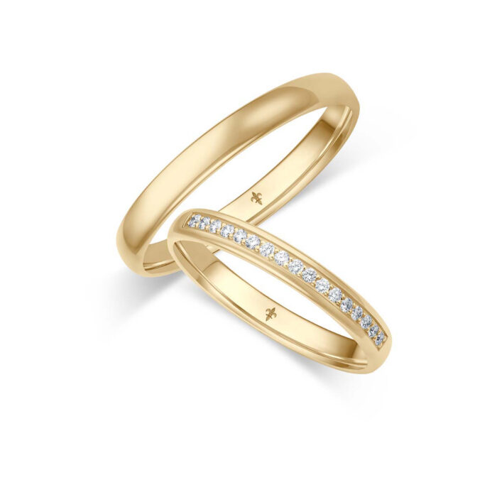 Giloy Ringpaar Léa | 750 Gelbgold | 17 Brillanten