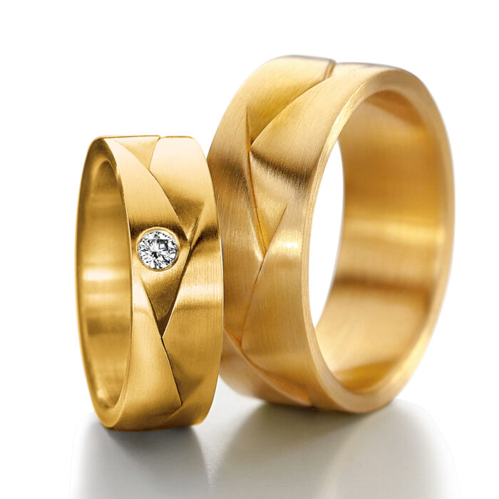 Furrer Jacot Ringpaar 750 Gelbgold | 1 Brillant
