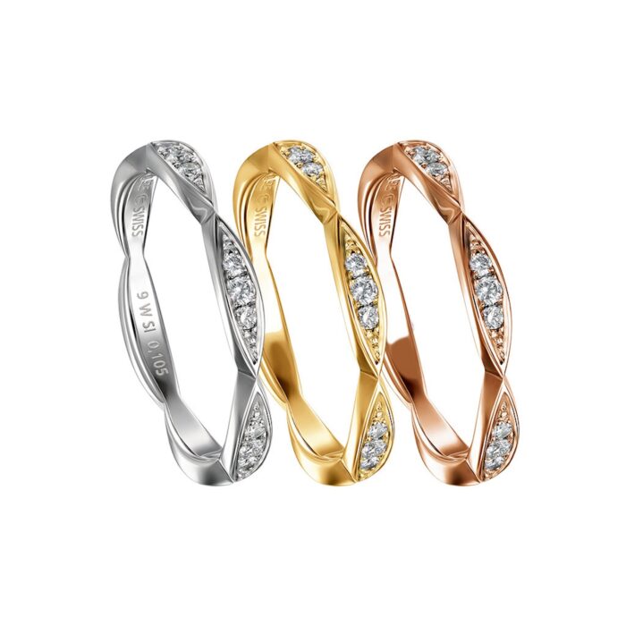 Furrer Jacot ladies' ring 750 rose gold | 9 diamonds