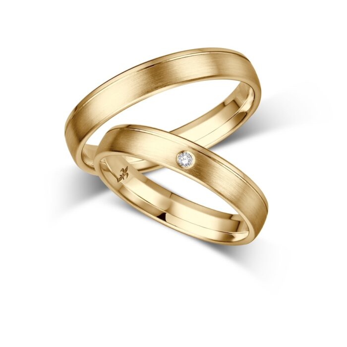 Giloy Ringpaar Danielle | 750 Gelbgold | 1 Brillant