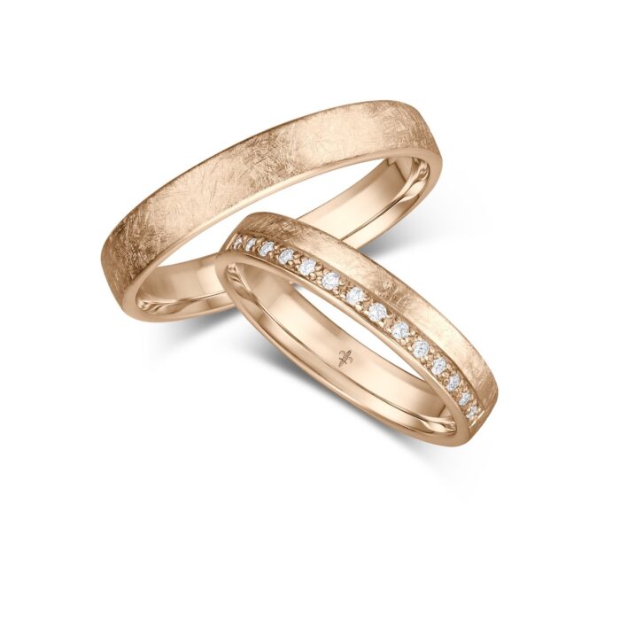 Giloy Ringpaar Colette | 750 Rosè | 14 Brillanten