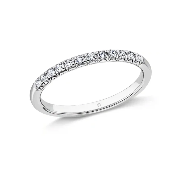 Furrer Jacot Ring 750 Weißgold | French Setting, 10 Brillanten 0.20 ct