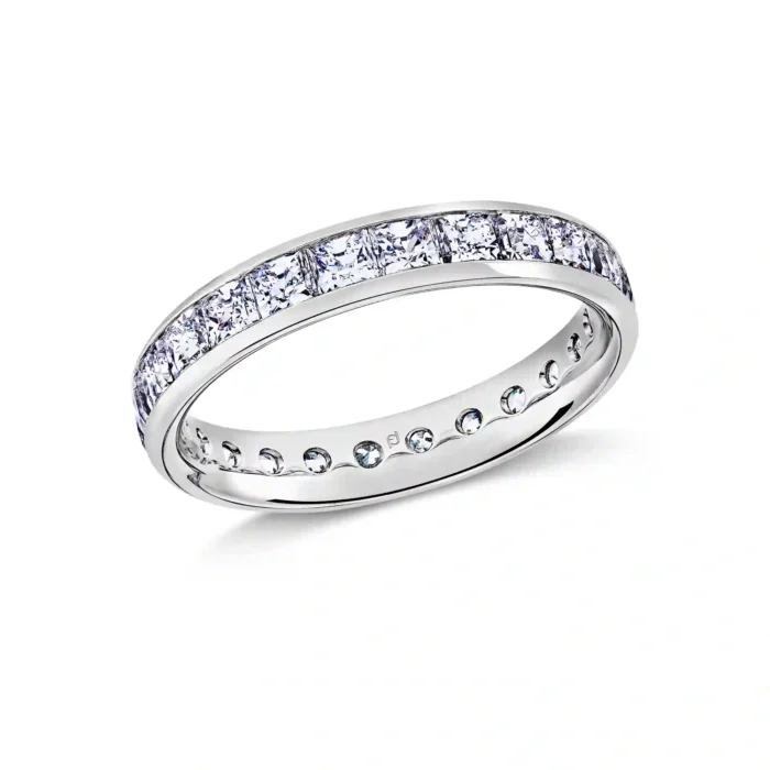 Furrer Jacot Eternity Ring 750 Weißgold | 21 Princess Diamanten 2.1 ct
